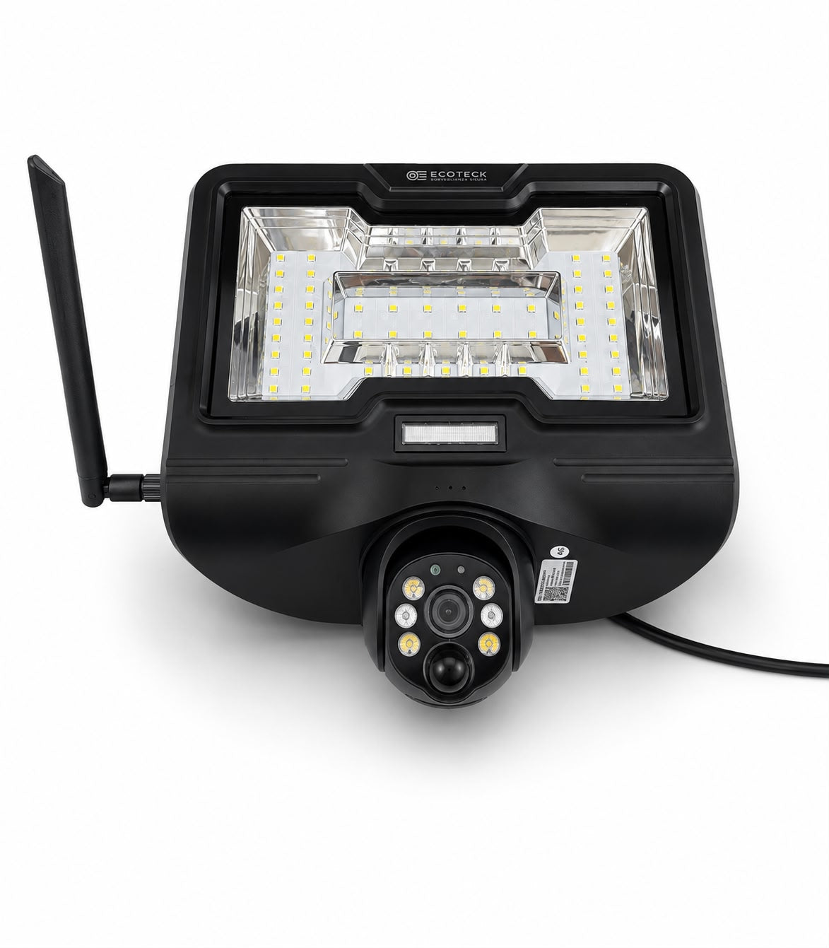 Faro Solare LED con Telecamera 4G Integrata e Controllo da App – Visione Notturna – Rilevamento Movimento – Audio Bidirezionale