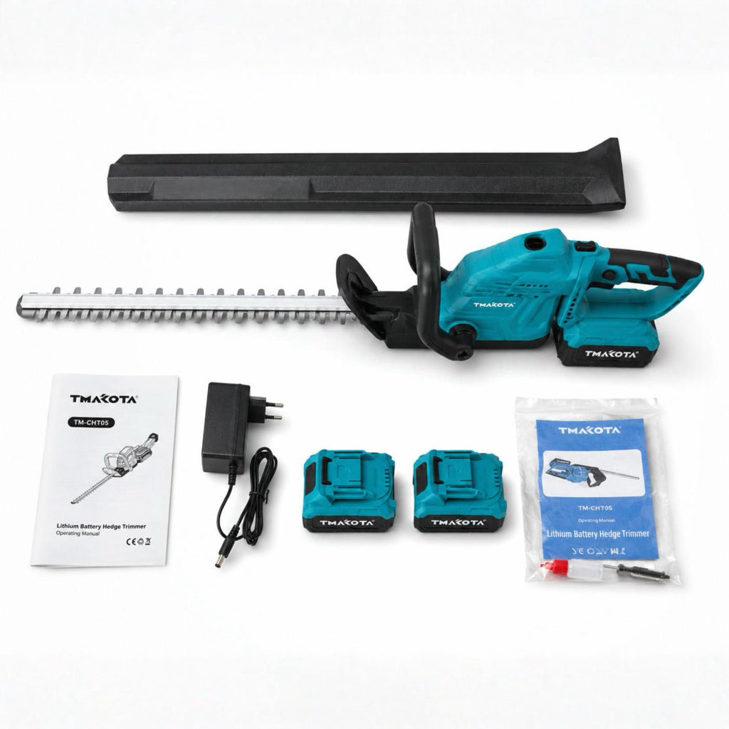 Tagliasiepi a Batteria con Manico Girevole – 2 Batterie 68V 6000mAh Incluse