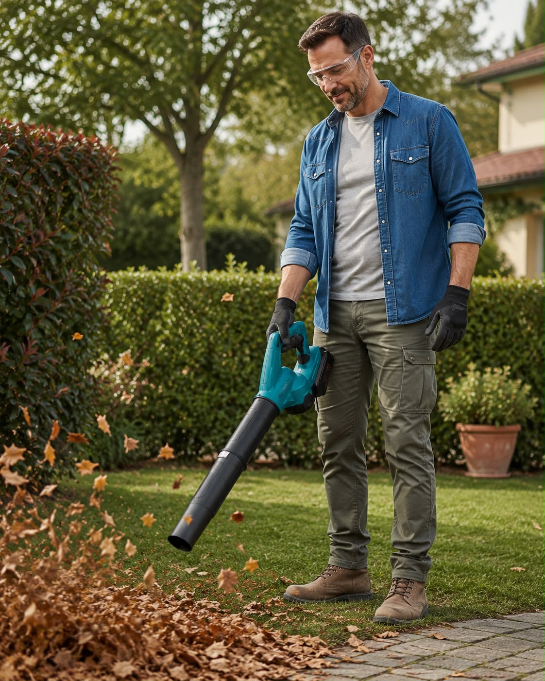 Soffiatore Elettrico Senza Fili Portatile 2 batterie 72v per Giardino e Pulizia Esterni – Leggero, Maneggevole e Ideale per Foglie