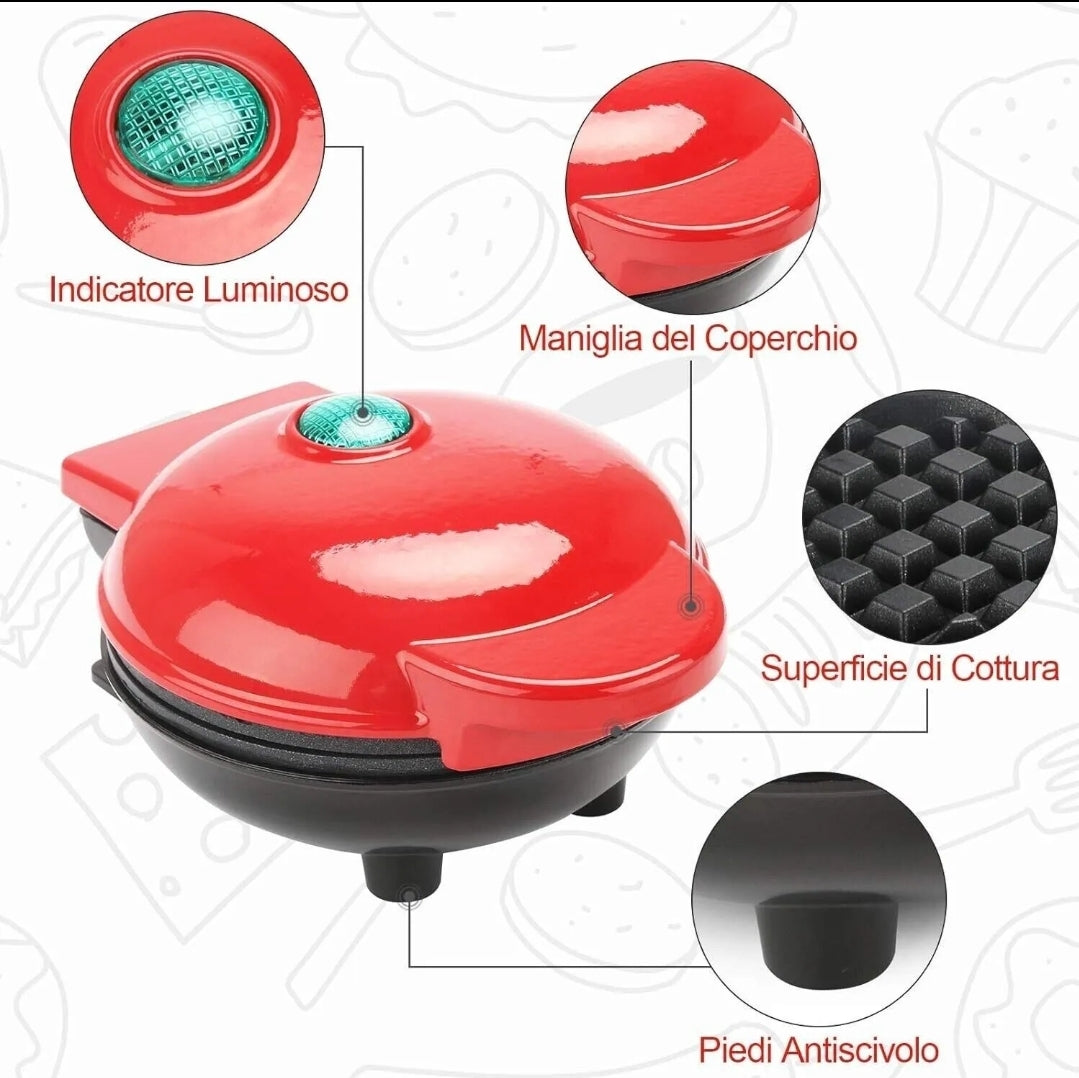 Macchina per waffle piastra antiaderente 350 Watt per cialde Maker 4'' pollici