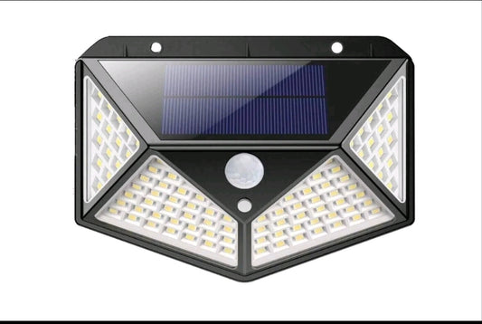 Faretto Esterno Pannello Solare 114  LED Applique Sensore Movimento Crepuscolare