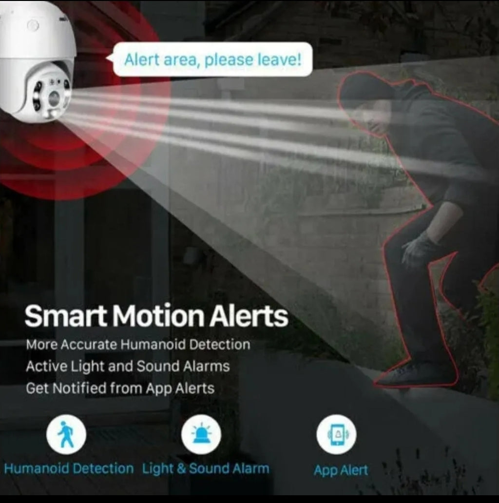 TELECAMERA intelligente ESTERNA 2022 WIRELESS APP ICSEE PTZ VIDEOSORVEGLIANZA WIFI FULL HD