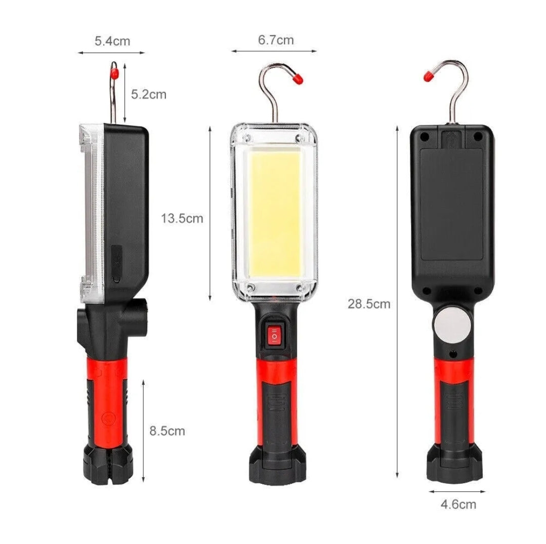 LAMPADA TORCIA COB DA LAVORO BASE CALAMITA  20W LED 700 LUMEN OFFICINA CAMPEGGIO