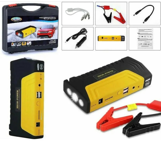 JUMP STARTER AVVIATORE PER AUTO BATTERIA DI EMERGENZA CARICABATTERIA POWER BANK