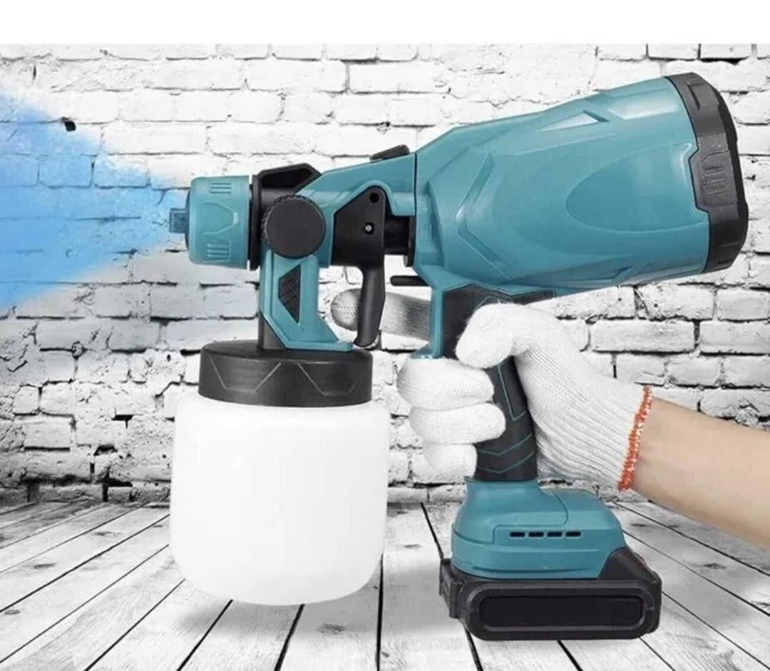 PISTOLA A SPRUZZO PER VERNICE A BATTERIA 68v 1000ML PAINT ZOOM AEROGRAFO PITTURA 750w