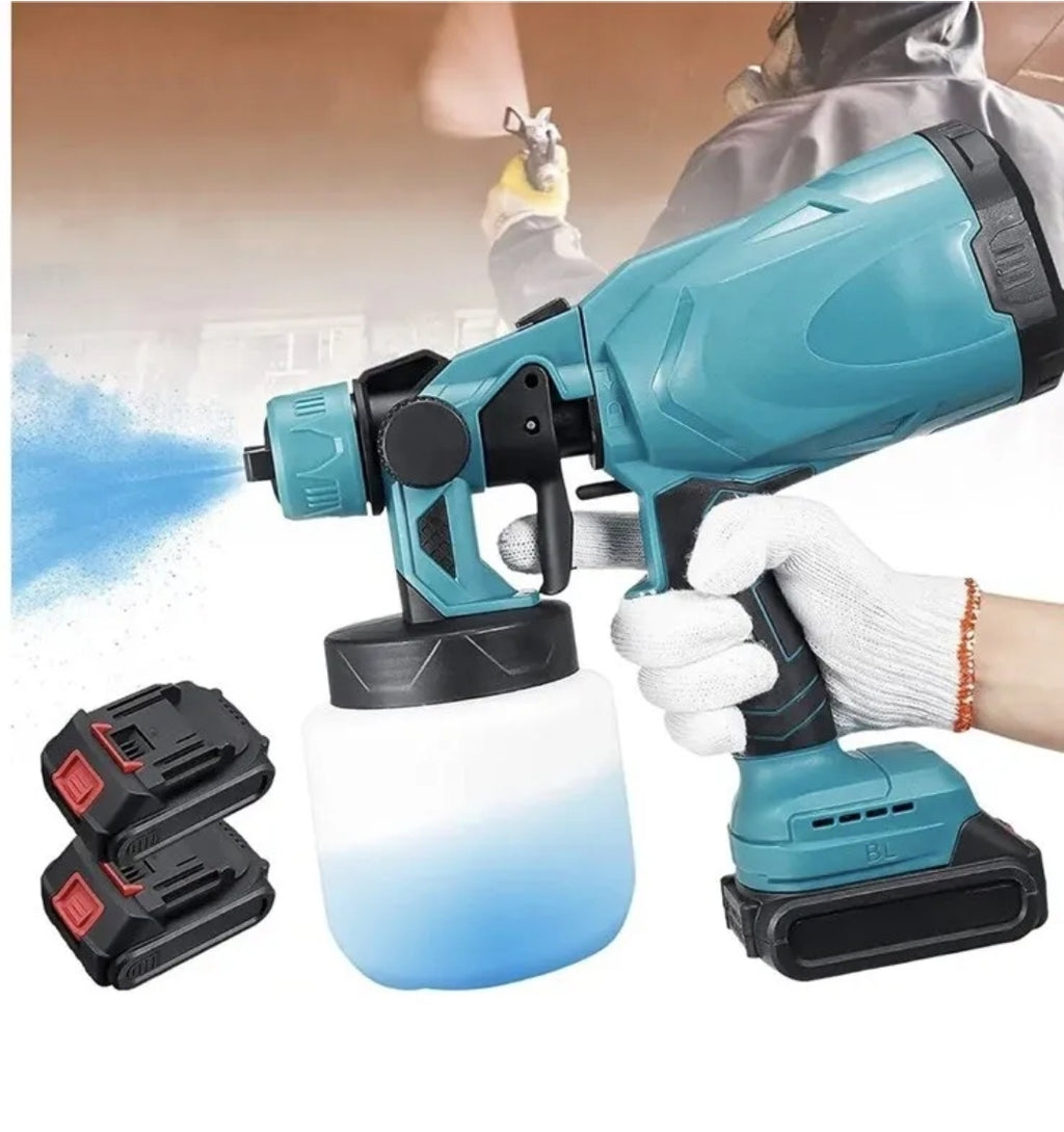 PISTOLA A SPRUZZO PER VERNICE A BATTERIA 68v 1000ML PAINT ZOOM AEROGRAFO PITTURA 750w