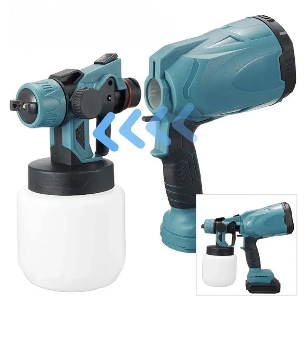 PISTOLA A SPRUZZO PER VERNICE A BATTERIA 68v 1000ML PAINT ZOOM AEROGRAFO PITTURA 750w