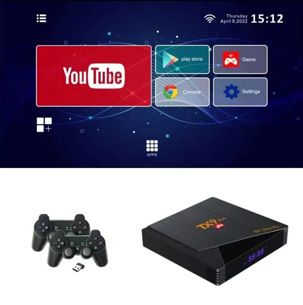 SMART TV BOX 8K HD WIFI GAME BOX 8GB RAM 128 GB ROM CONSOLE TV ANDROID 12 HDMI
