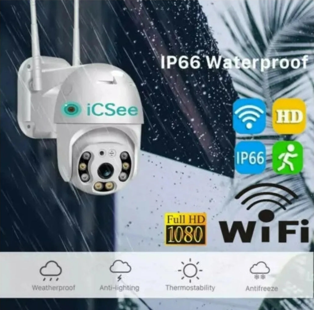 TELECAMERA intelligente ESTERNA 2022 WIRELESS APP ICSEE PTZ VIDEOSORVEGLIANZA WIFI FULL HD