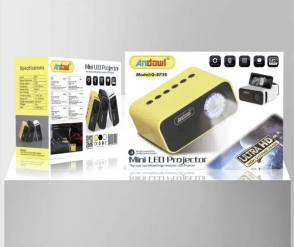 Mini Proiettore Led Ultra Hd Telecomando Videoproiettore Film Immagini Q-sf35