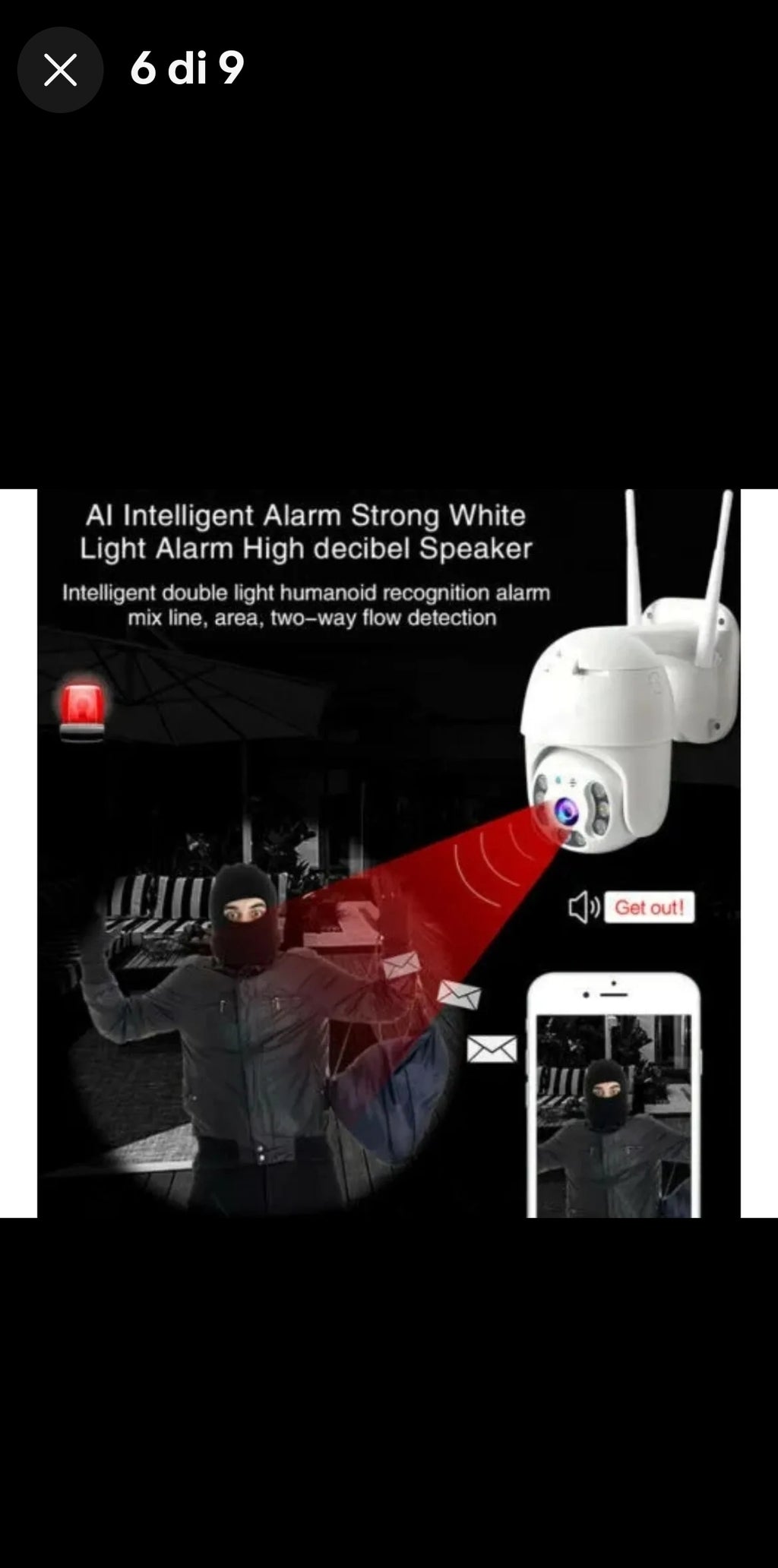 TELECAMERA intelligente ESTERNA 2022 WIRELESS APP ICSEE PTZ VIDEOSORVEGLIANZA WIFI FULL HD