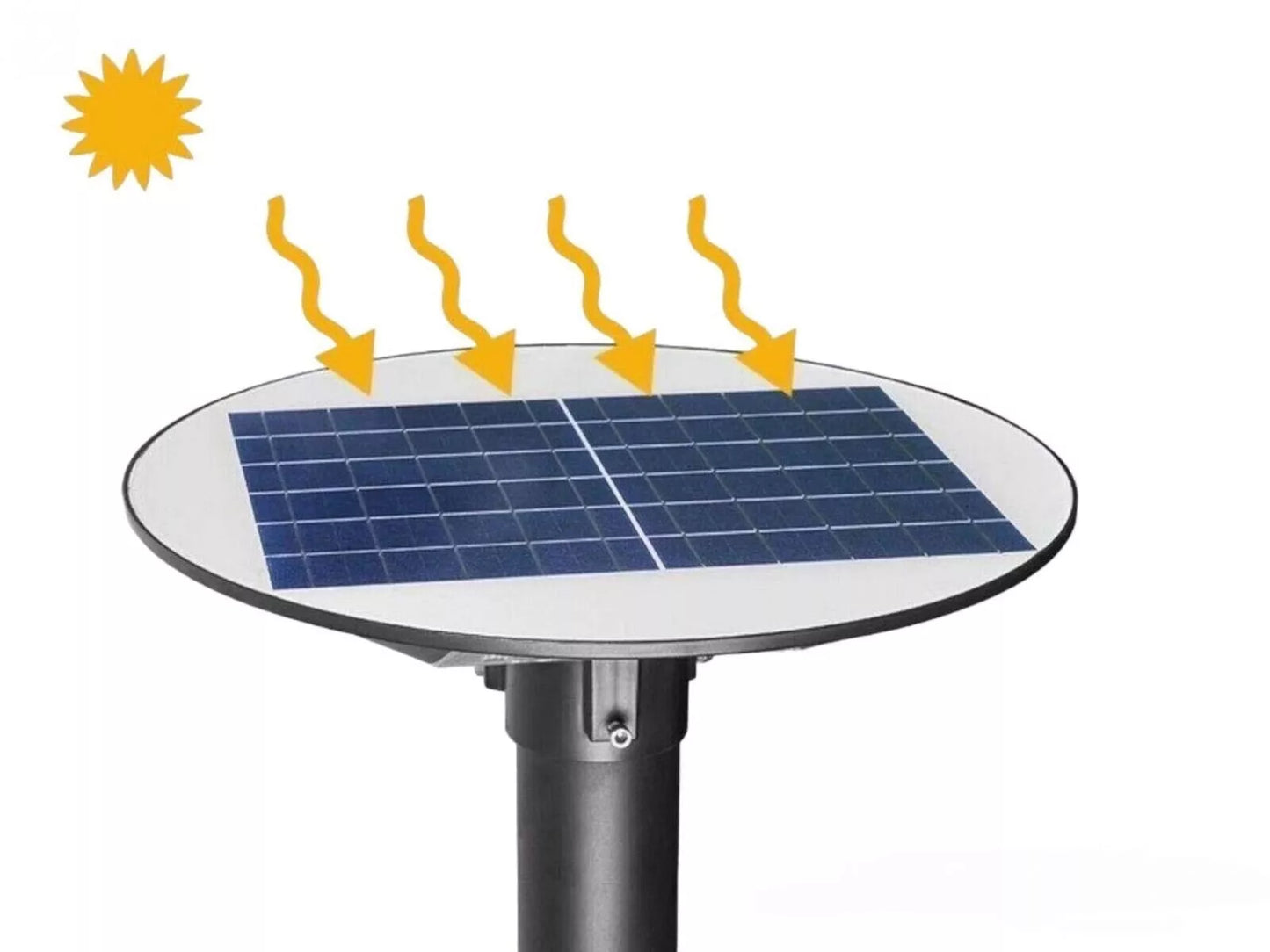 LAMPIONE LED SOLARE ESTERNO CREPUSCOLARE 1200W CON PALO TELESCOPICO FINO A 3MT. GIARDINO STRADALE TELECOMANDO